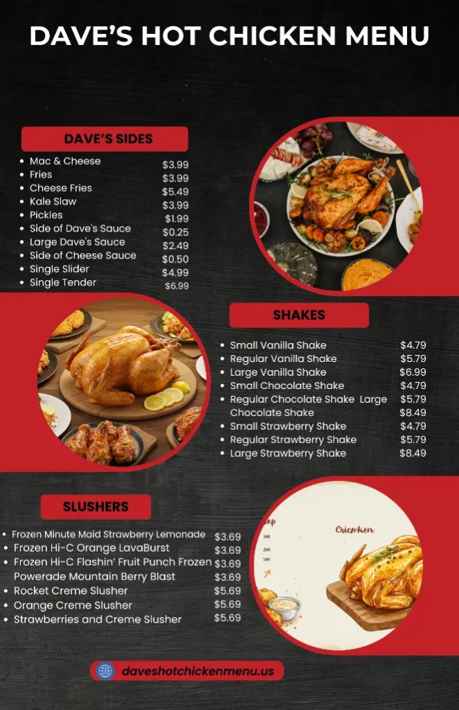 Dave's Hot Chicken Menu With Prices PDF 2025