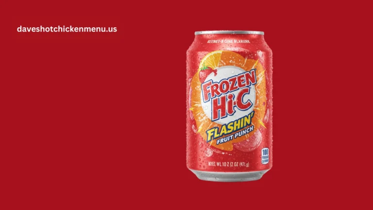 Ice-cold Frozen Hi-C Flashin’ Fruit Punch with a bold, fruity flavor blend.