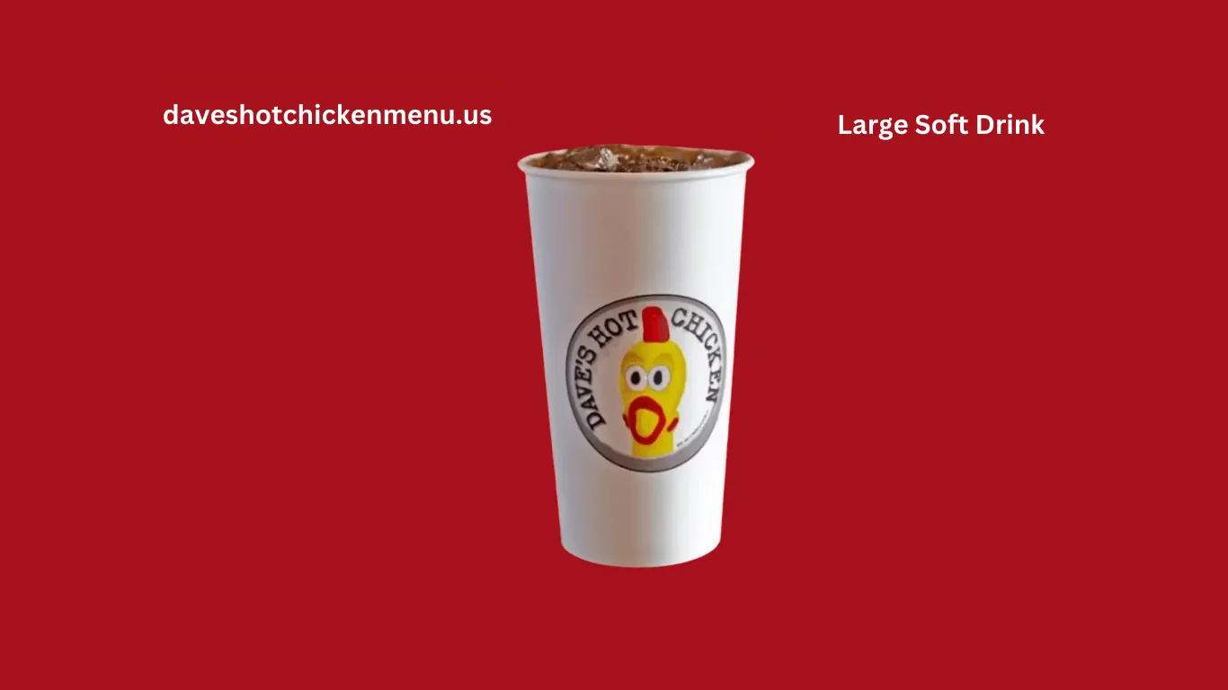 Large soft drink in a cup with ice and refreshing flavor