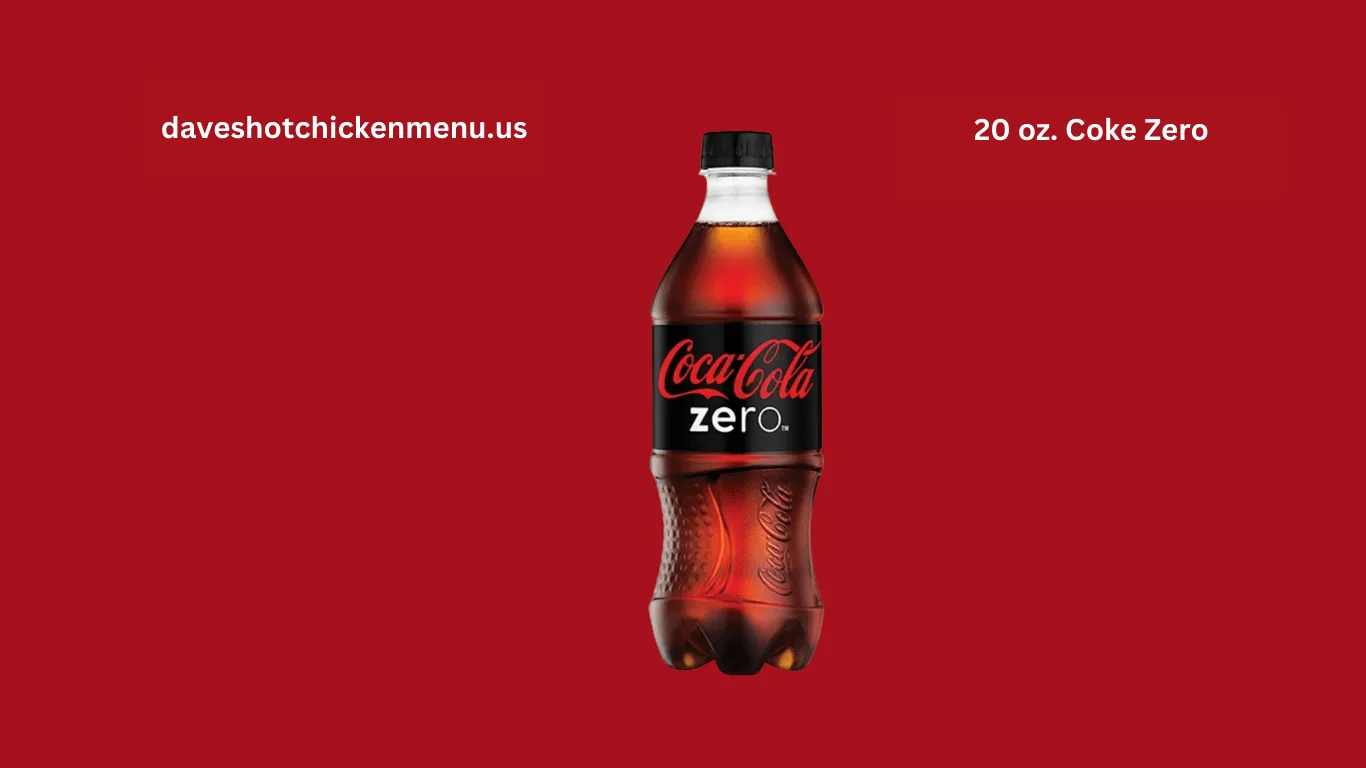 20 oz. Coke Zero bottle with zero sugar and classic taste