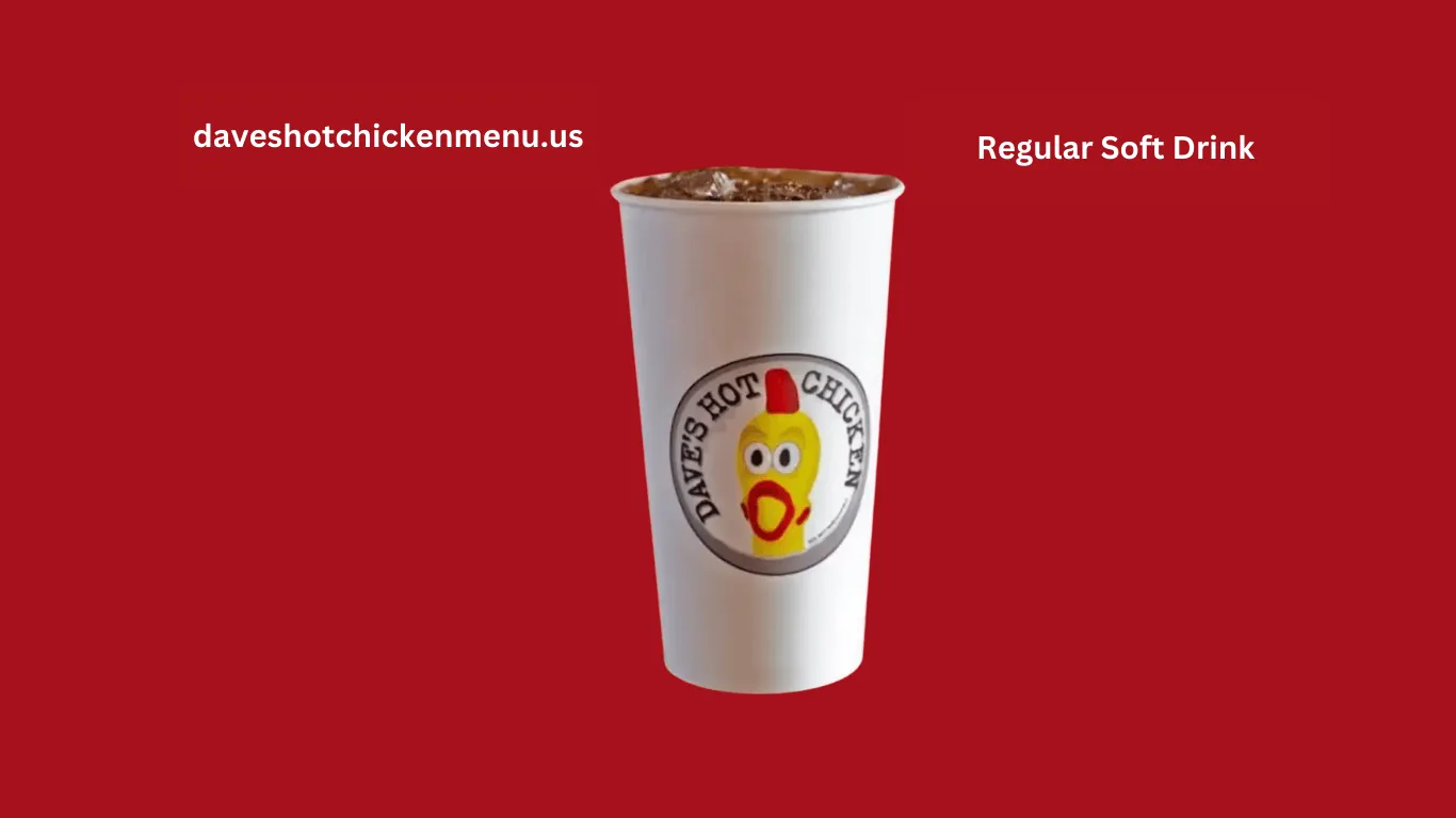 Regular soft drink in a cup with ice and refreshing taste